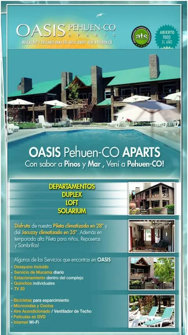 Ver newsletter Oasis Pehuen Co